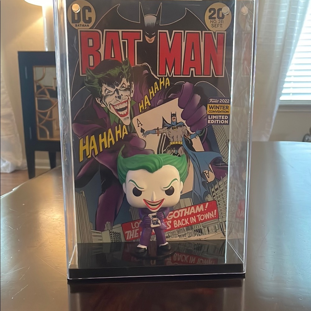Funko Joker Action Figure with Comic Display - Purple and Green